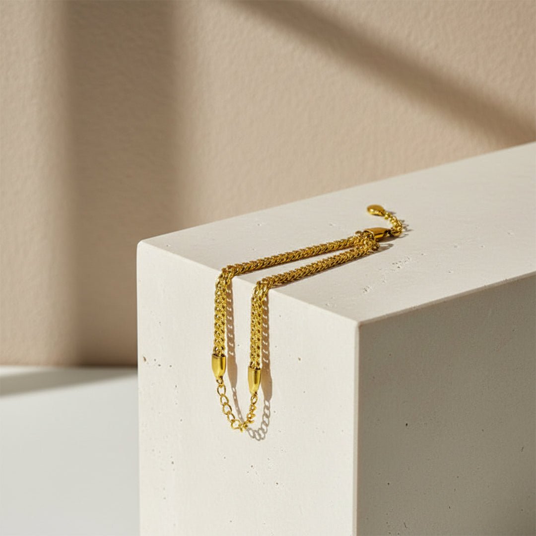 Gold Link Chain Bracelet | 18K Gold Plated Stainless Steel - Iryzo
