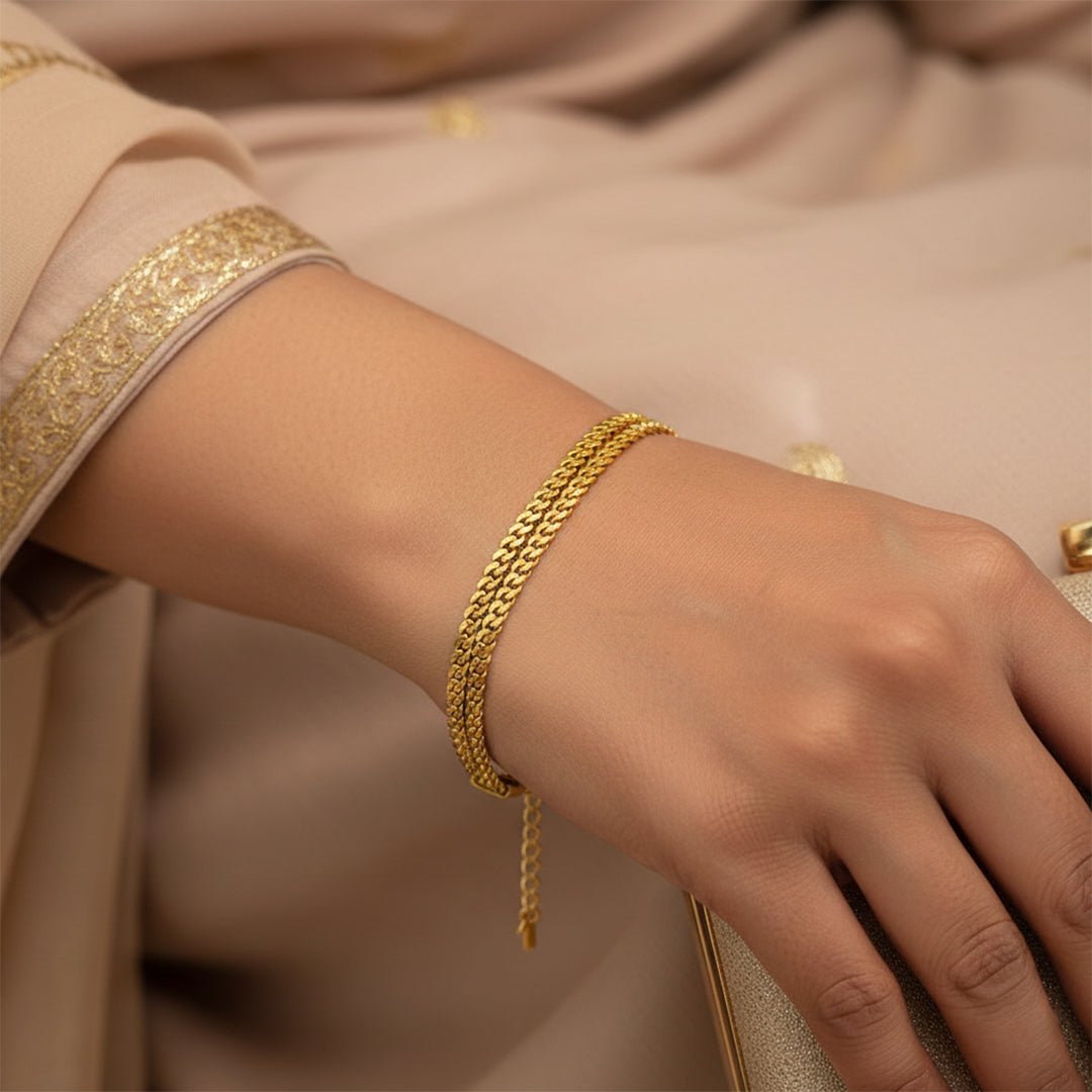 Gold Link Chain Bracelet | 18K Gold Plated Stainless Steel - Iryzo