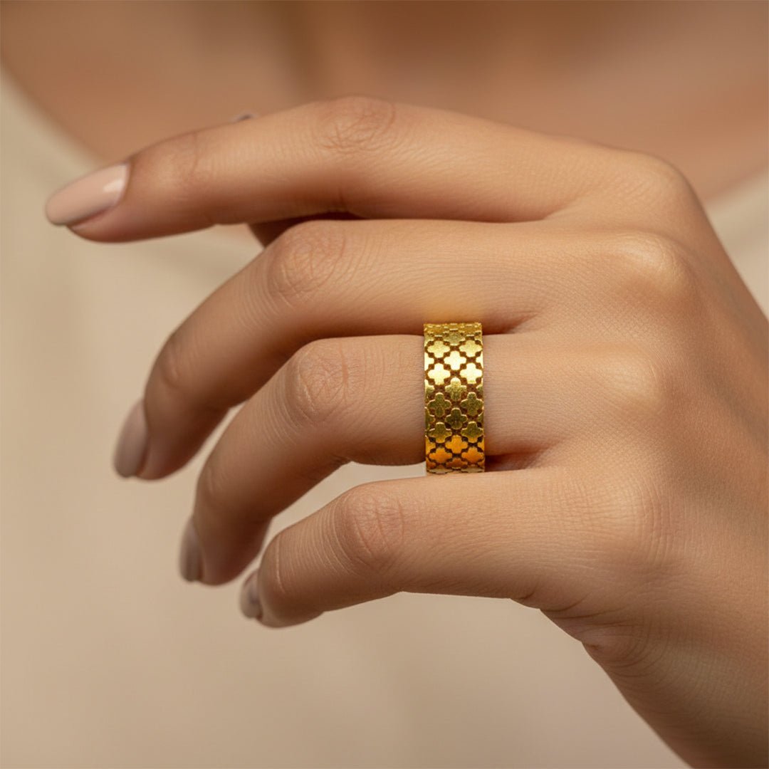 Gold Open Band Ring | Adjustable Minimalist Band - Iryzo