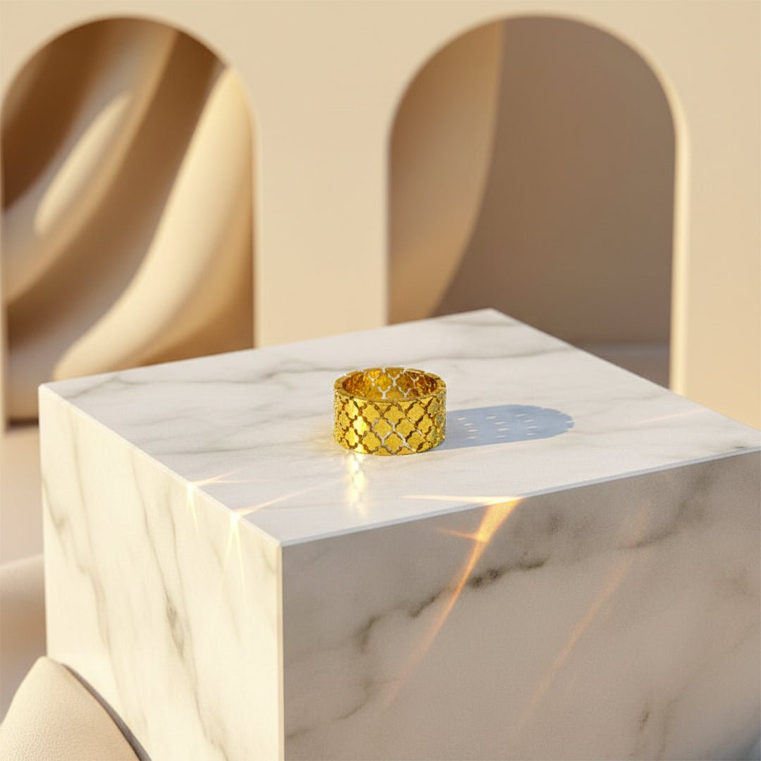 Gold Open Band Ring | Adjustable Minimalist Band - Iryzo