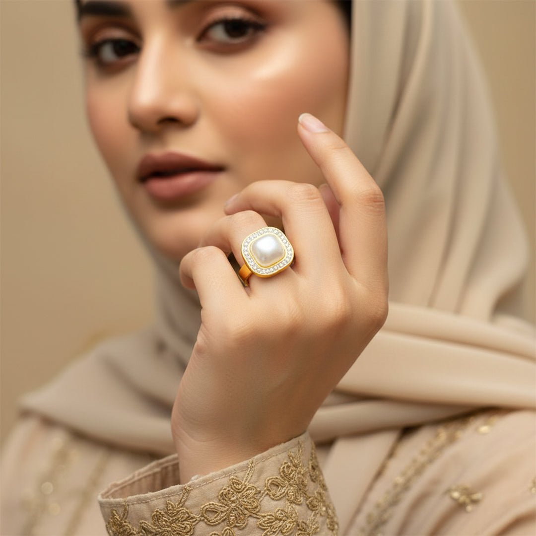 Gold Solitaire Ring | Classic Zircon Promise Ring - Iryzo