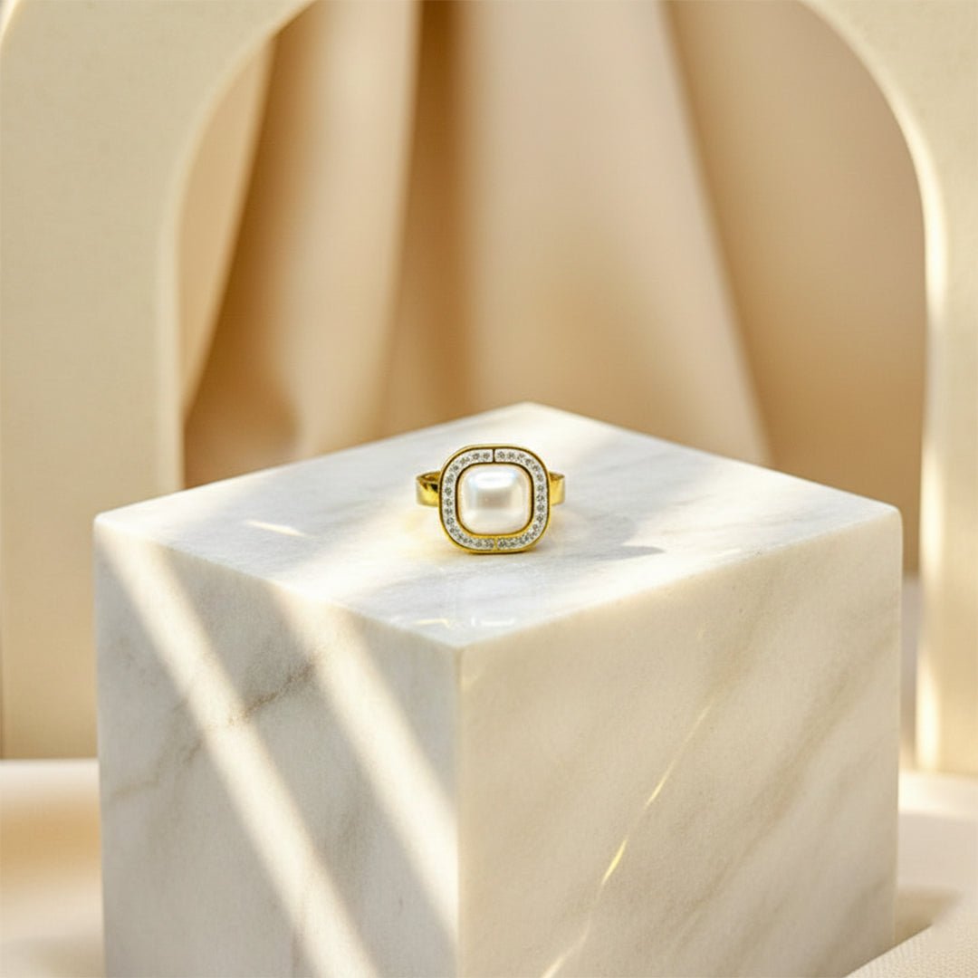 Gold Solitaire Ring | Classic Zircon Promise Ring - Iryzo