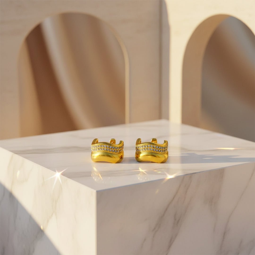 Gold Stud Earrings | Minimalist Everyday Studs - Iryzo