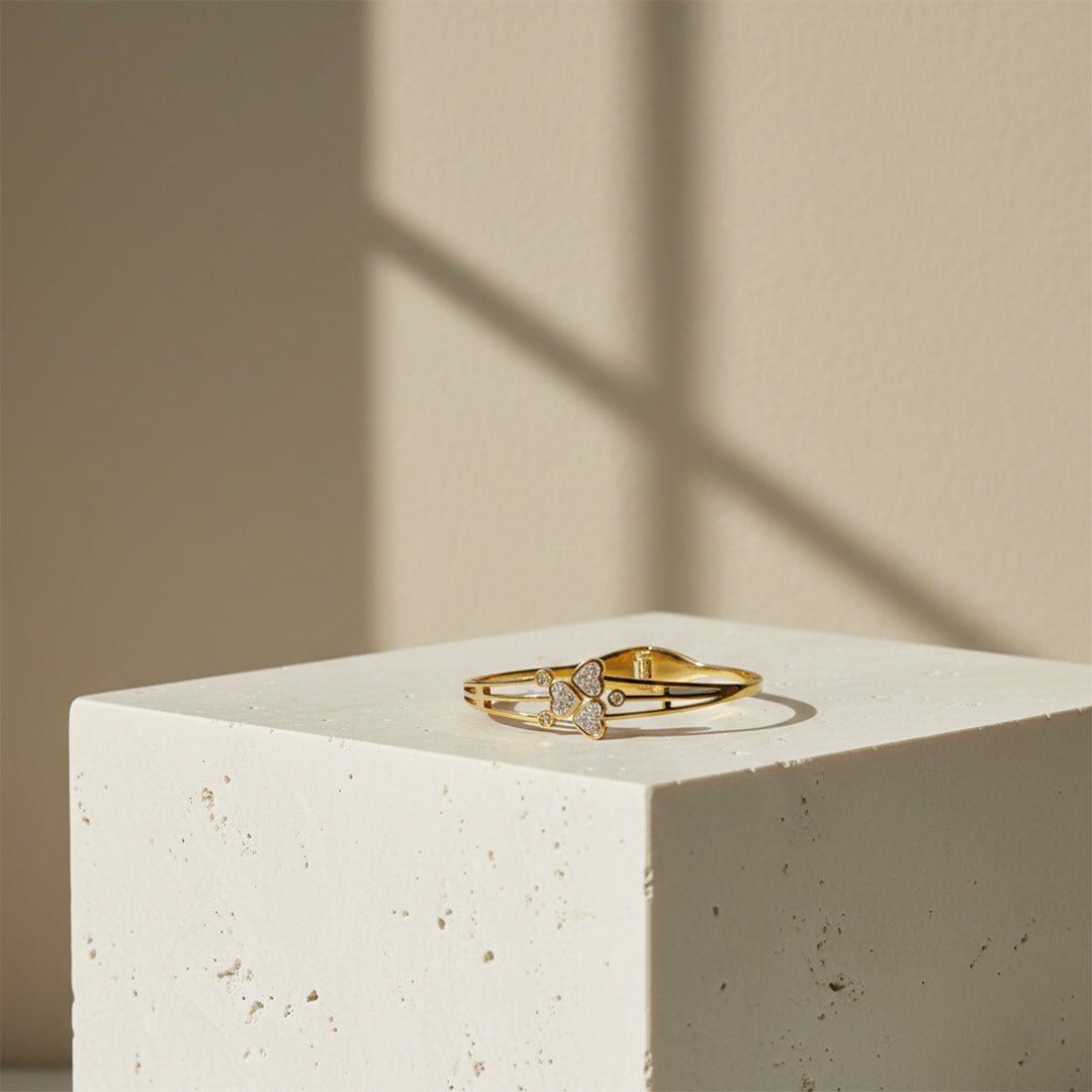 Heart Diamond Bracelet | Romantic Gold Chain - Iryzo