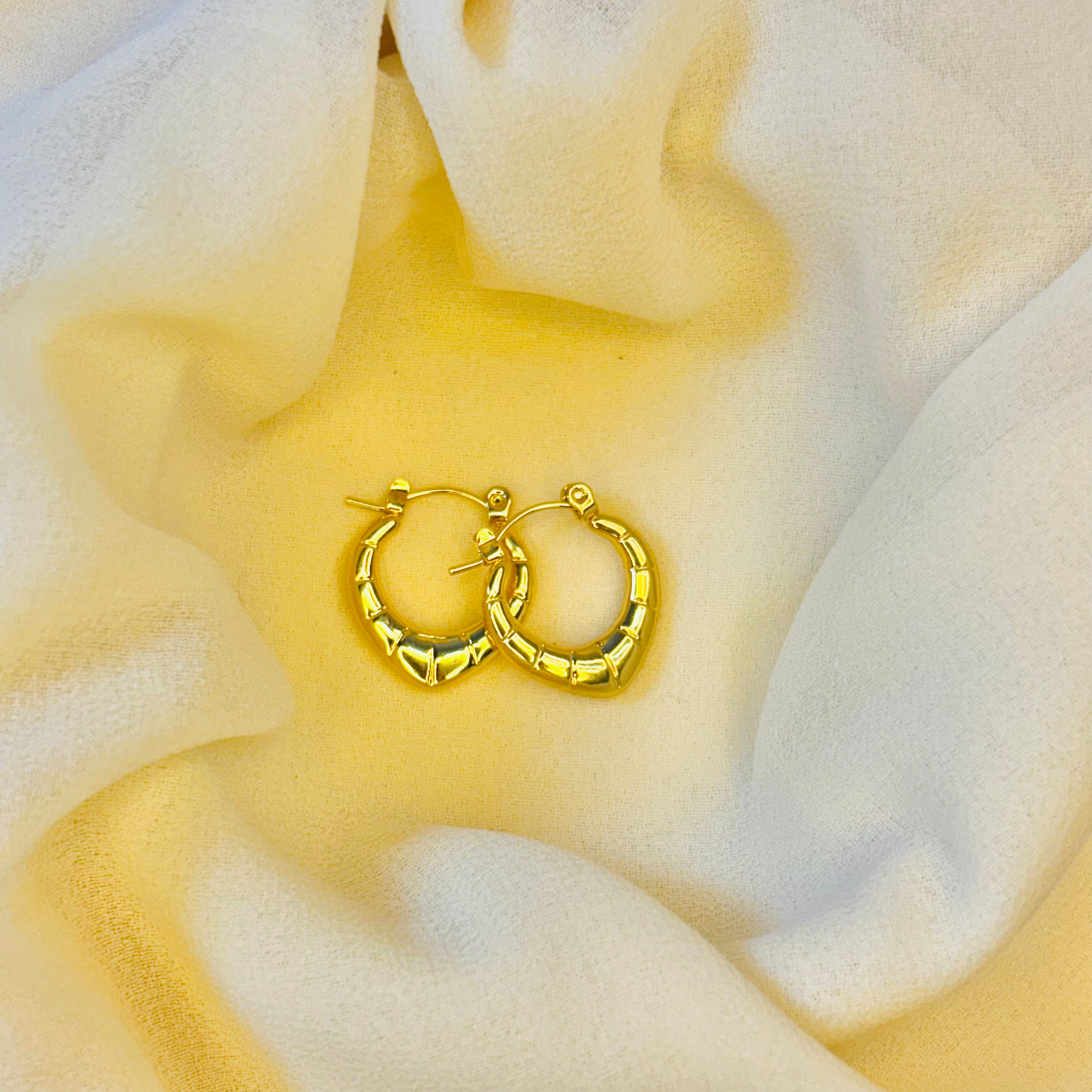 Stainless Steel gold hoop earring
