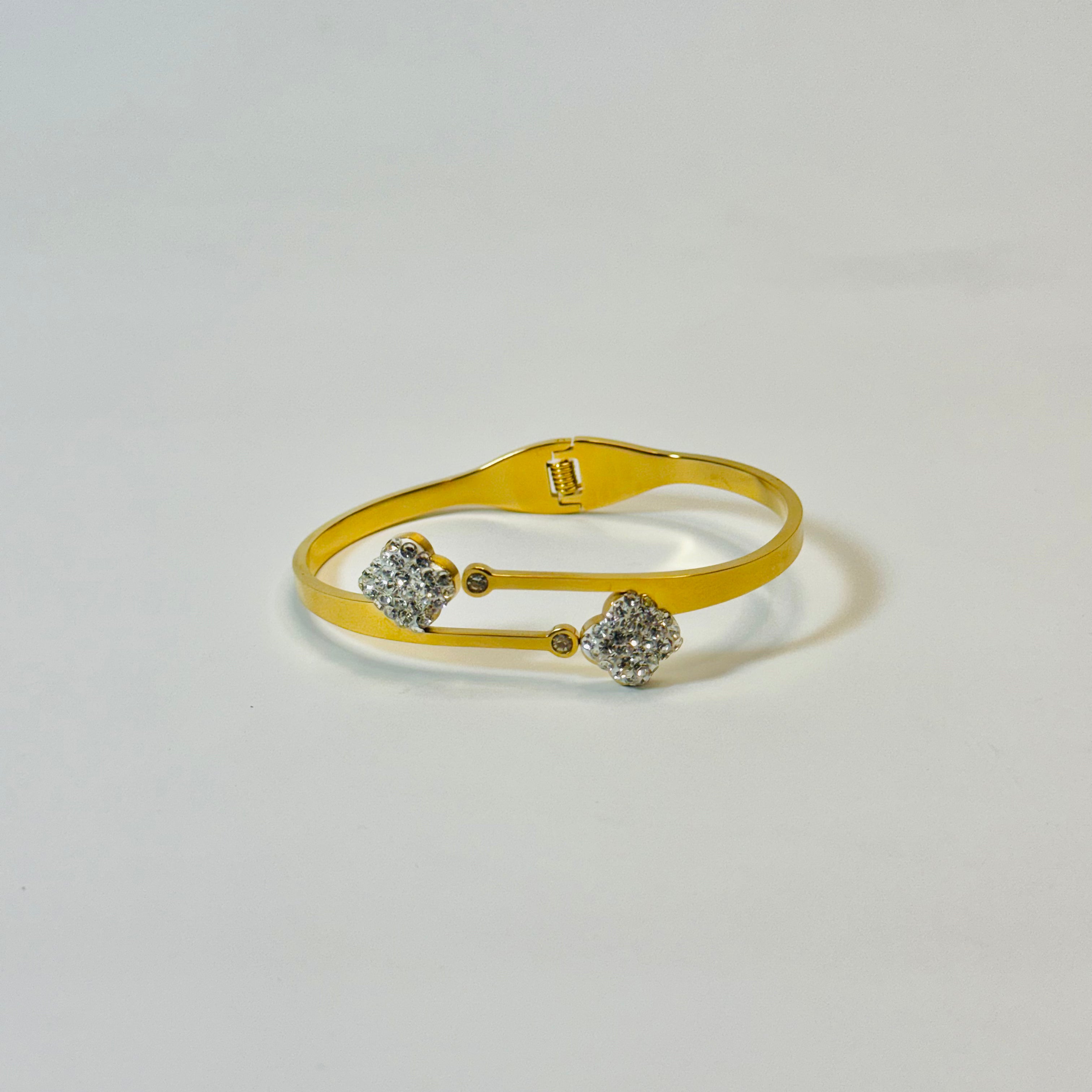 Stainless Steel flower diamond bracelet