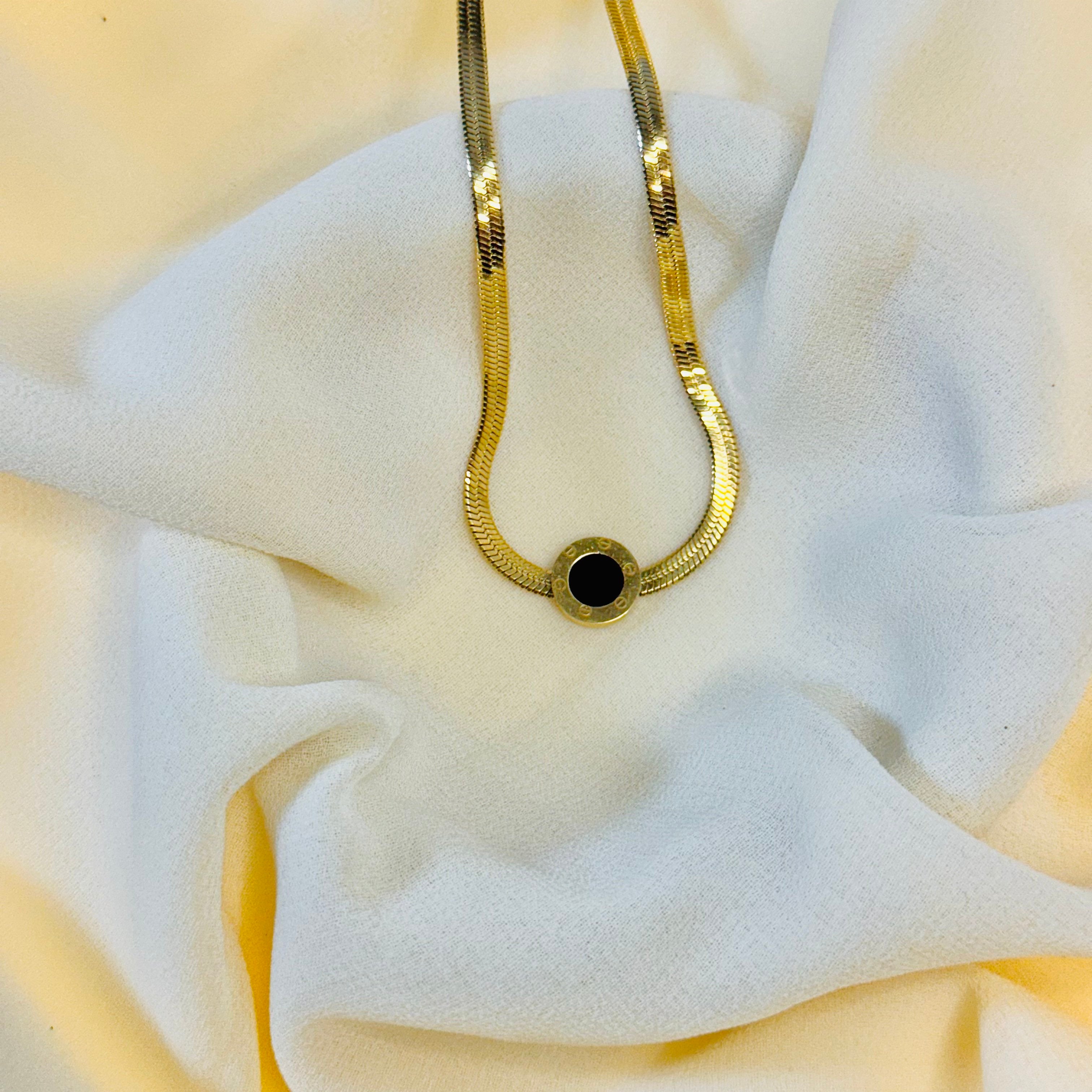 Elegant Golden Roman Numeral Necklace