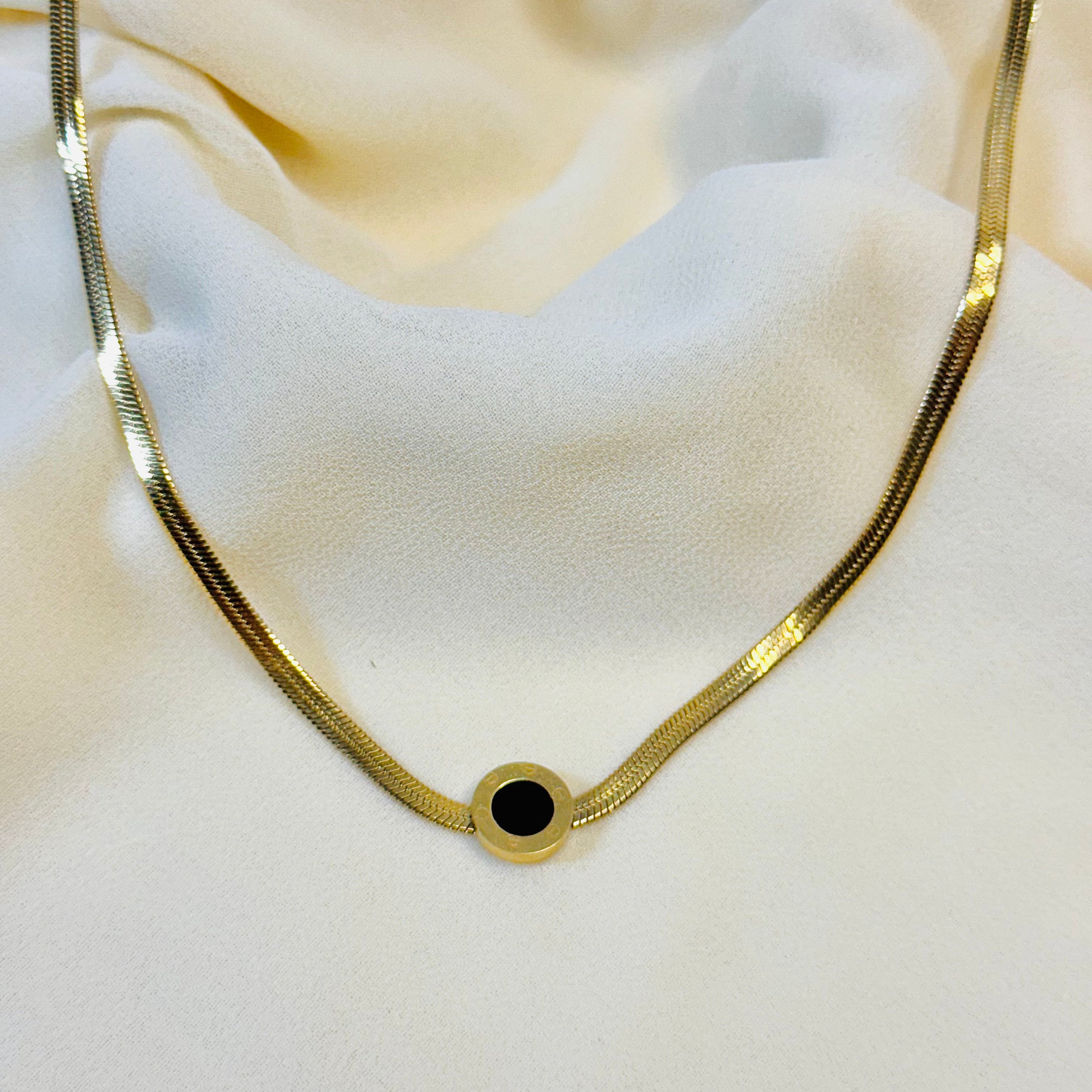 Elegant Golden Roman Numeral Necklace