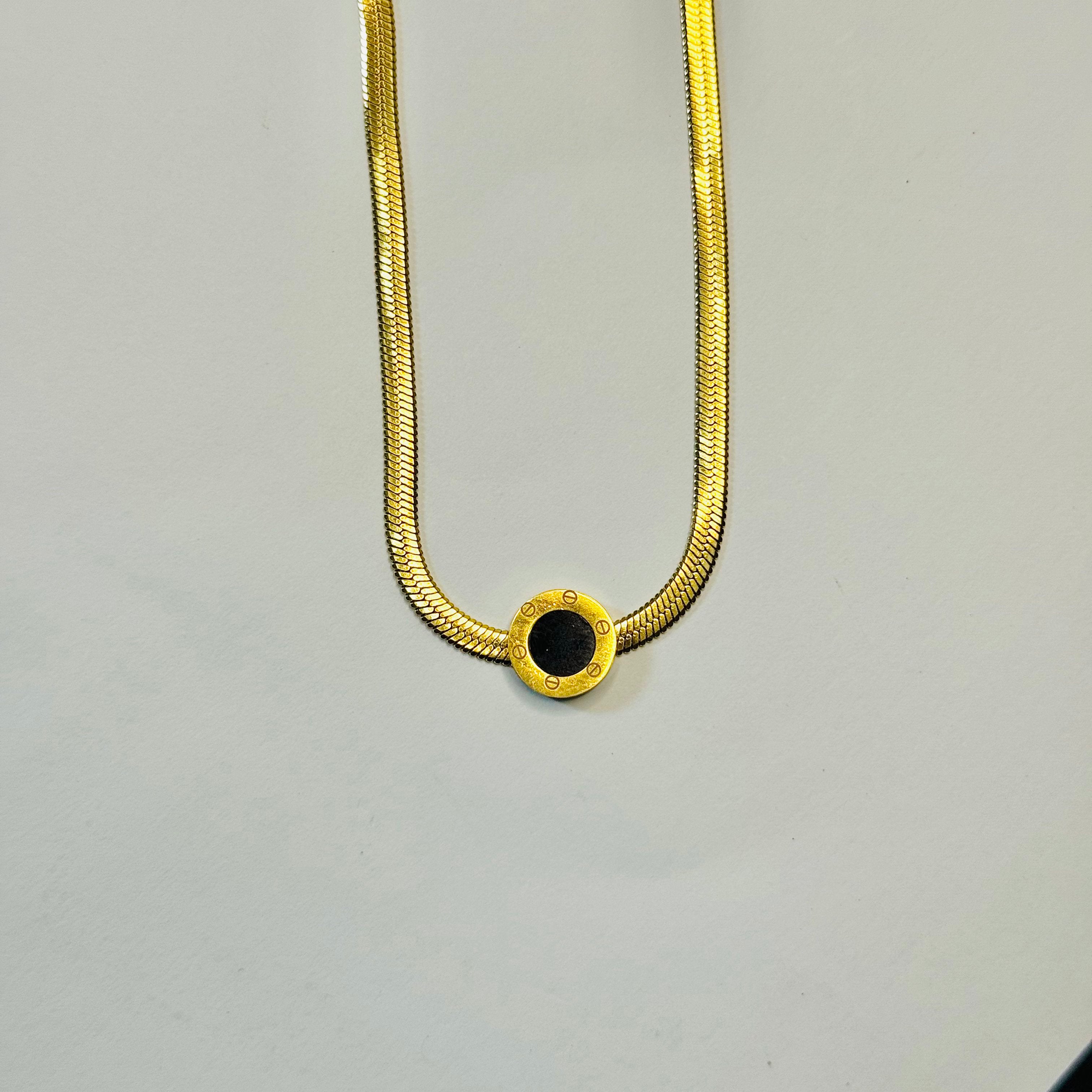 Elegant Golden Roman Numeral Necklace