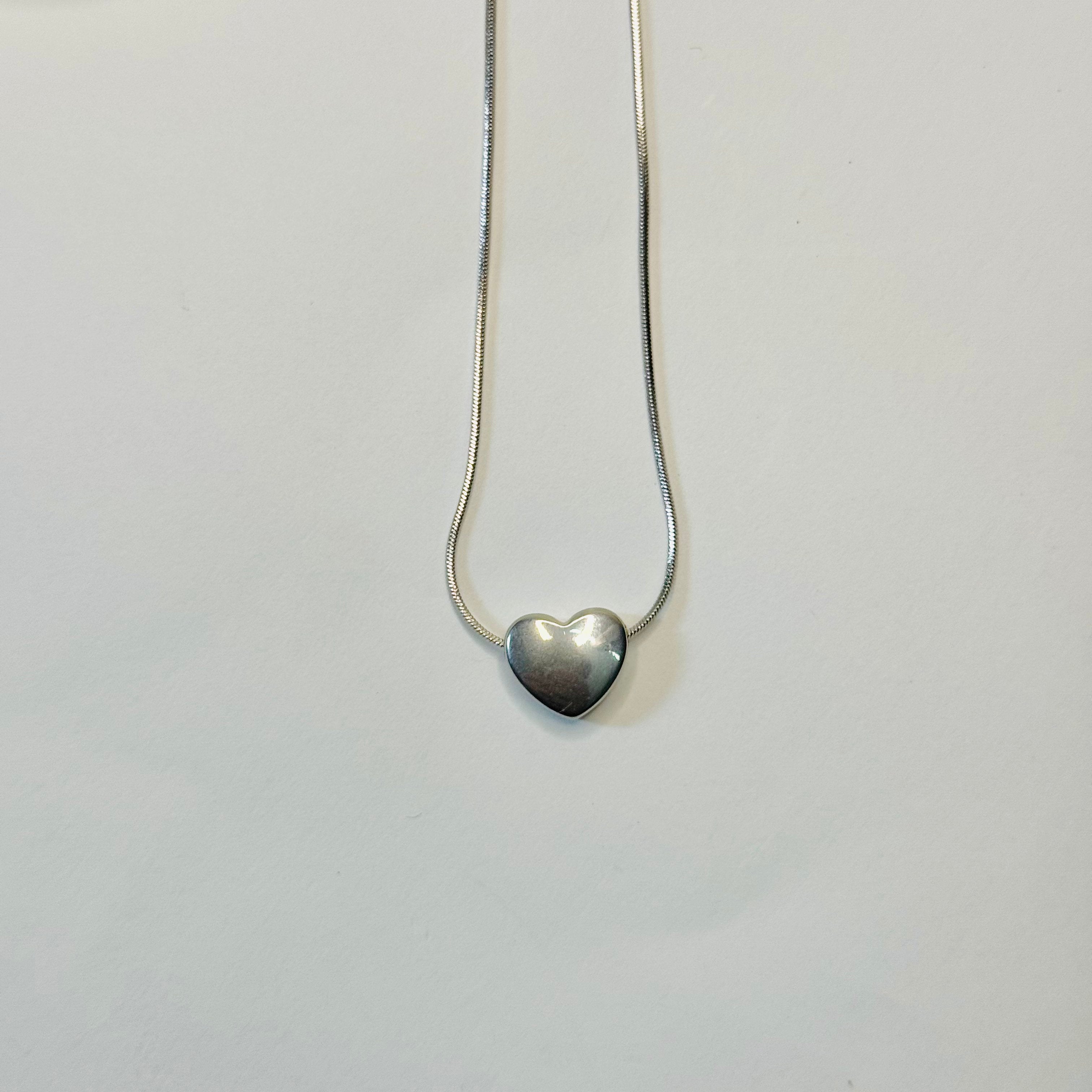 Delicate Sterling Silver Heart Necklace