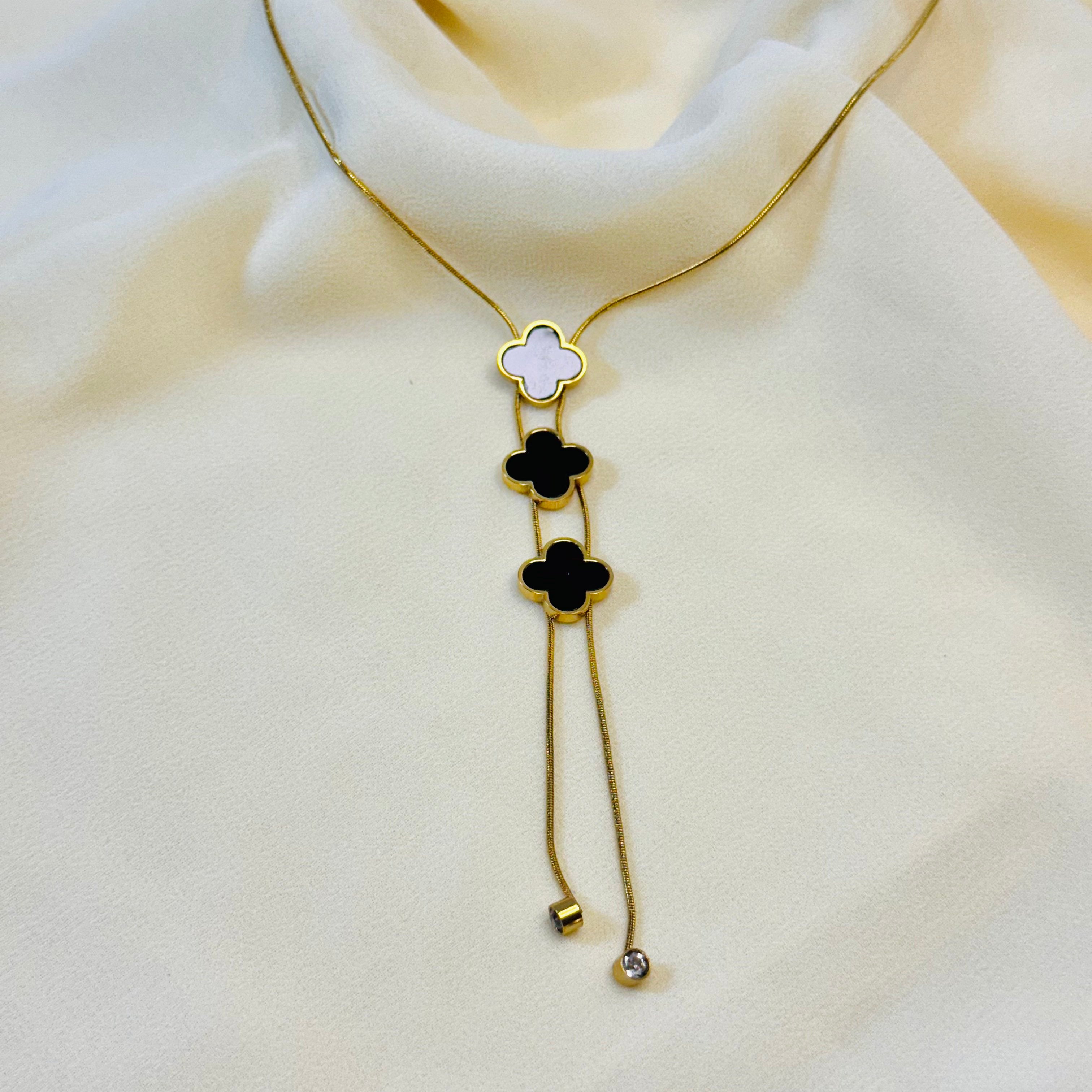 Delicate Triple Clover Pendant Necklace