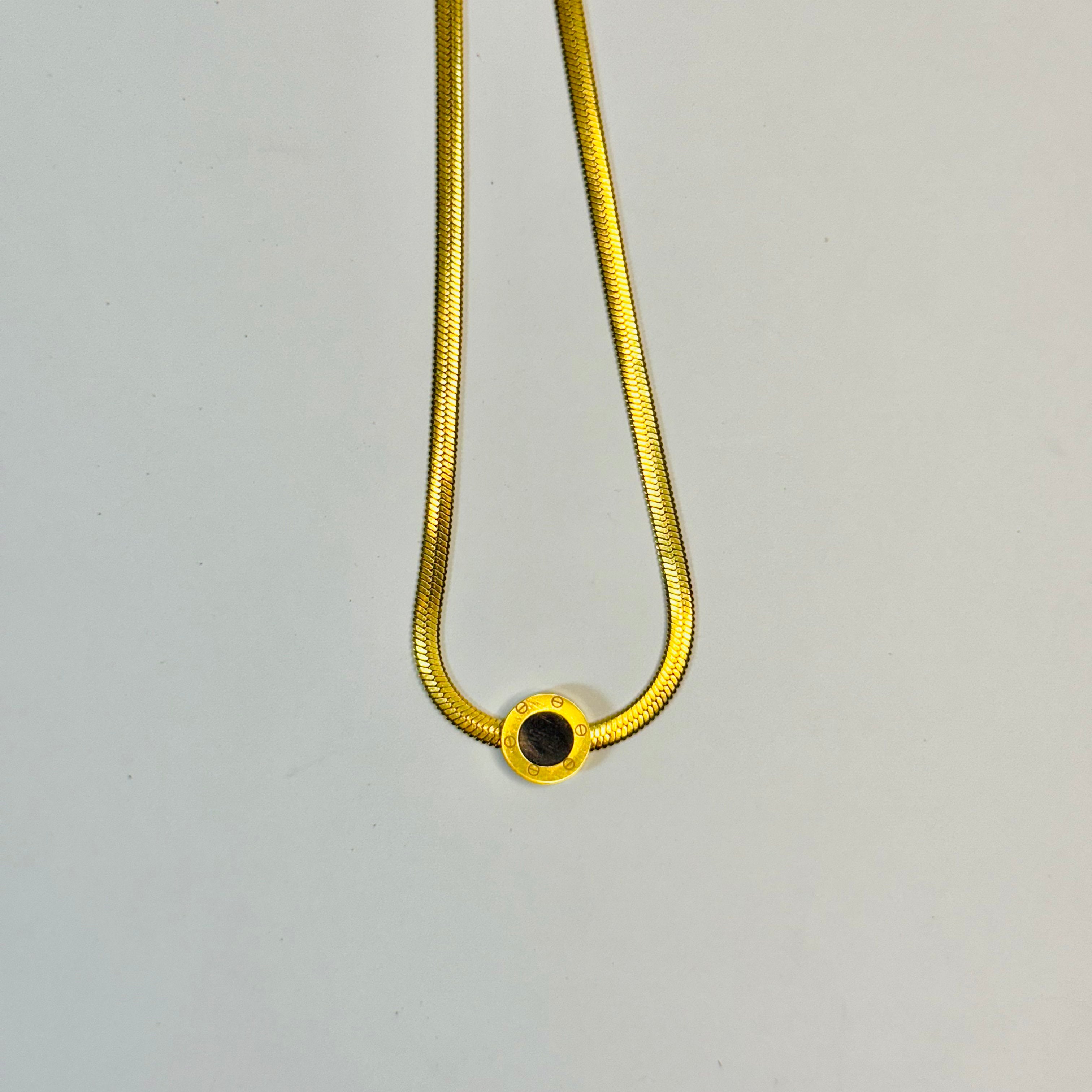 Elegant Golden Roman Numeral Necklace