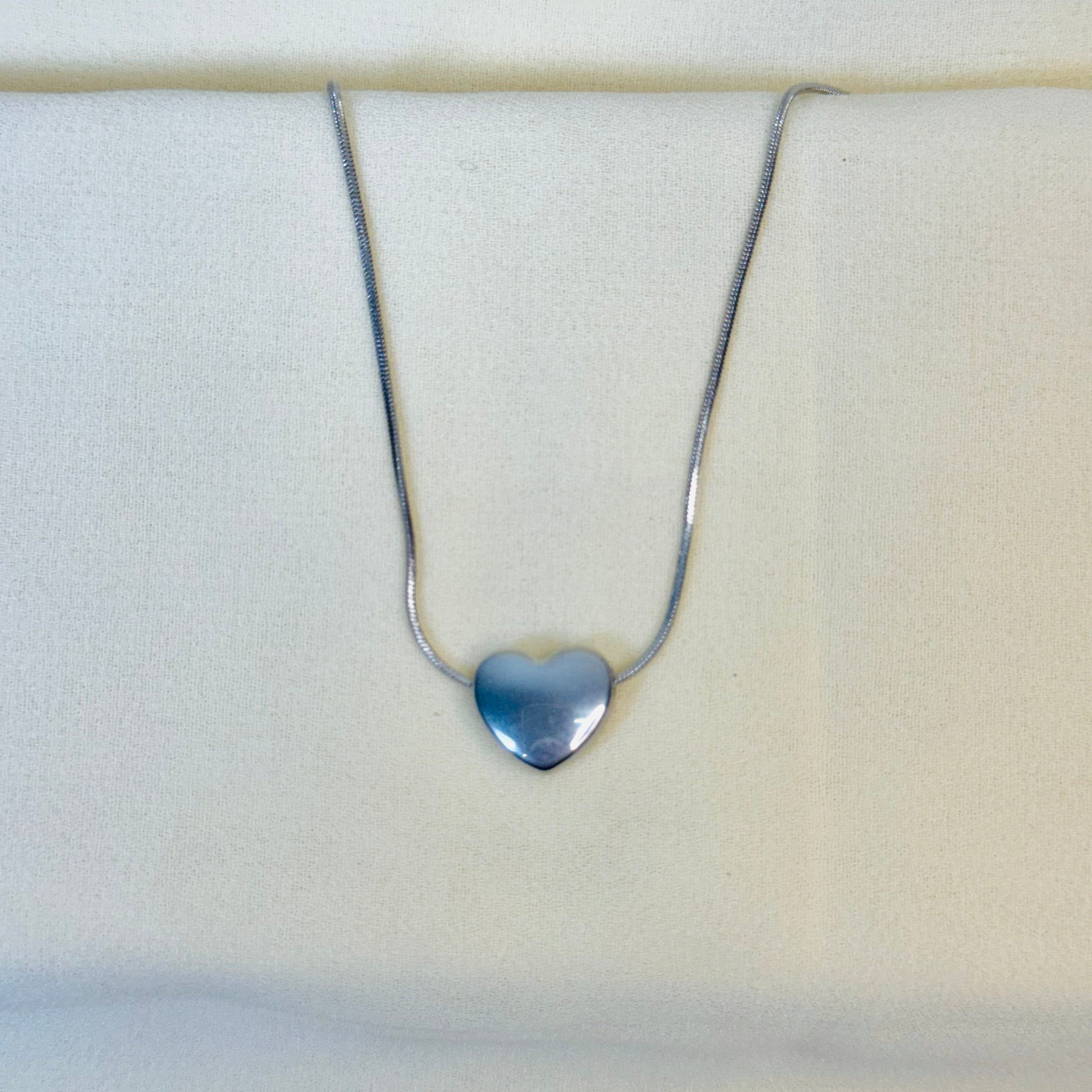 Delicate Sterling Silver Heart Necklace