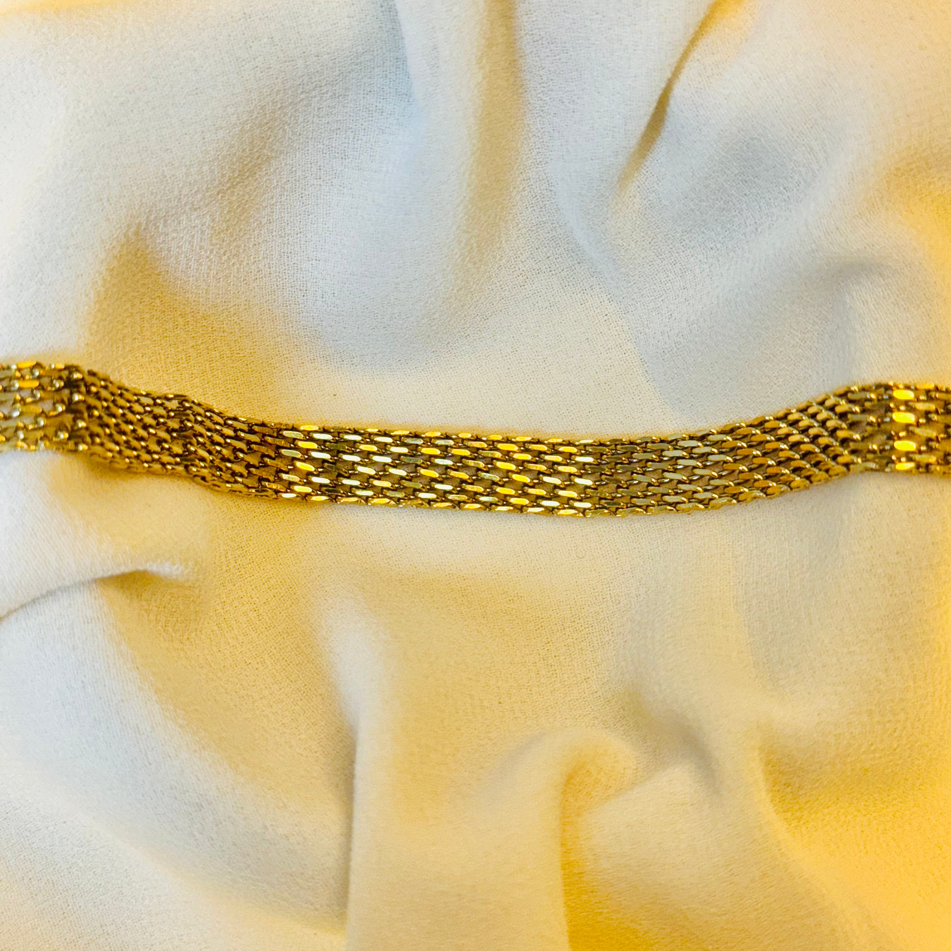 Stylish Golden Mesh Chain Bracelet