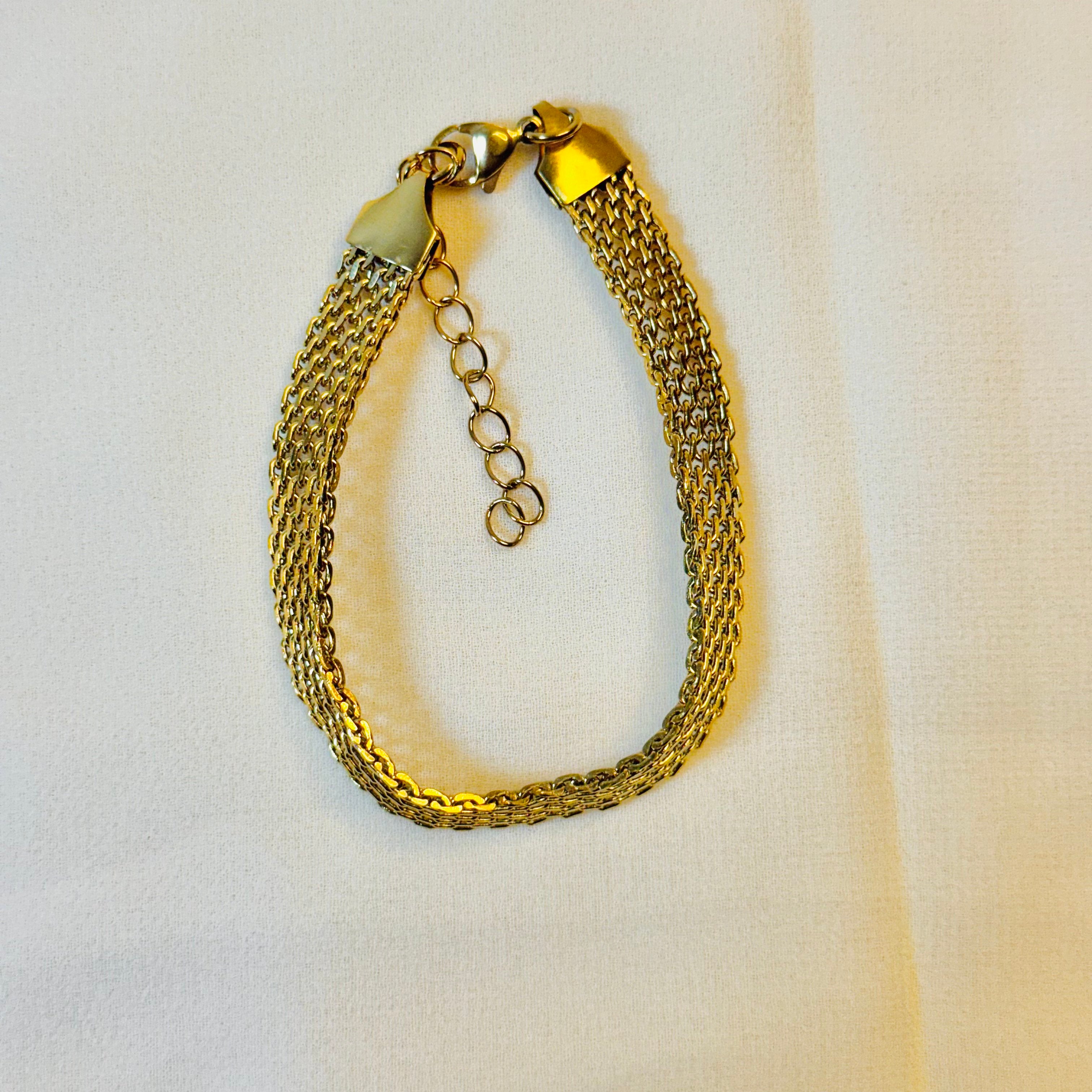 Stylish Golden Mesh Chain Bracelet
