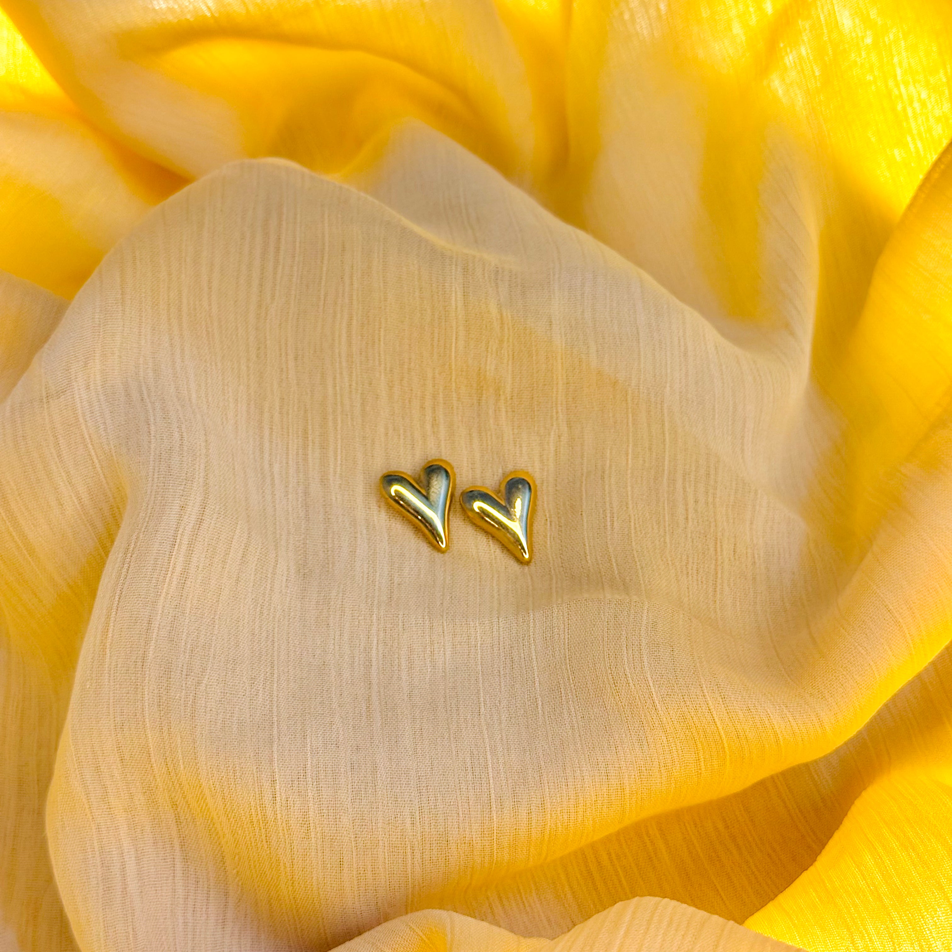 Beautiful heart studs