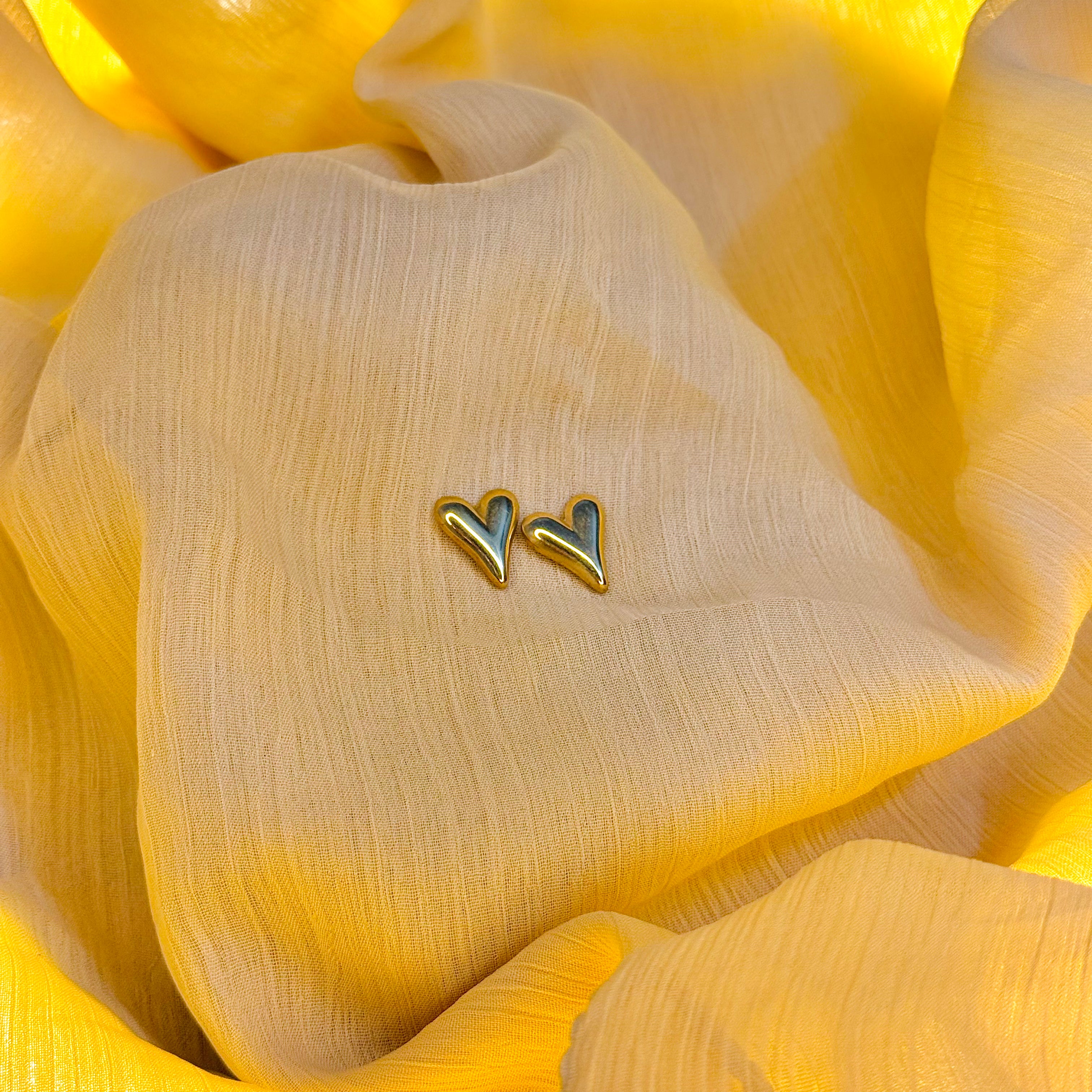 Beautiful heart studs