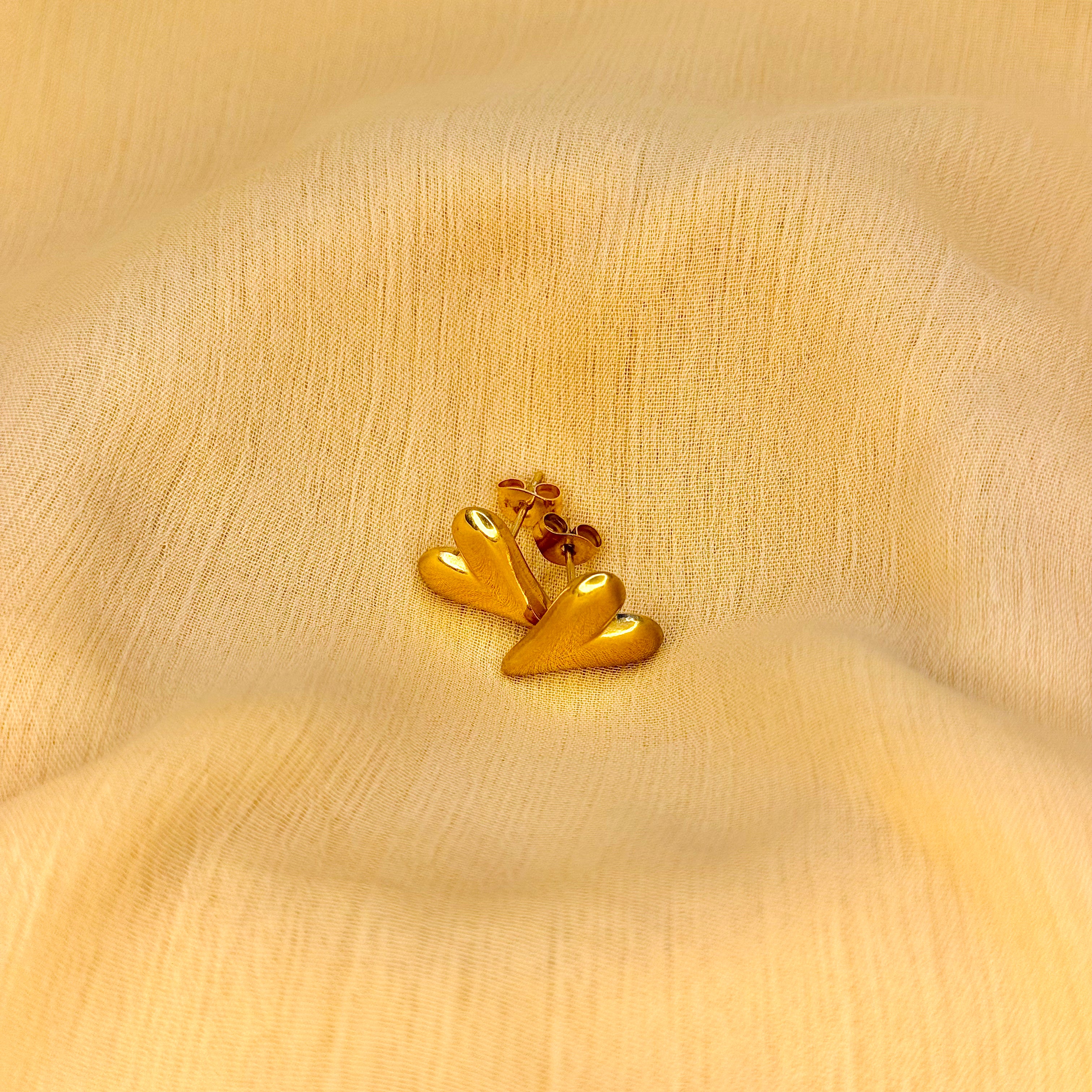 Beautiful heart studs