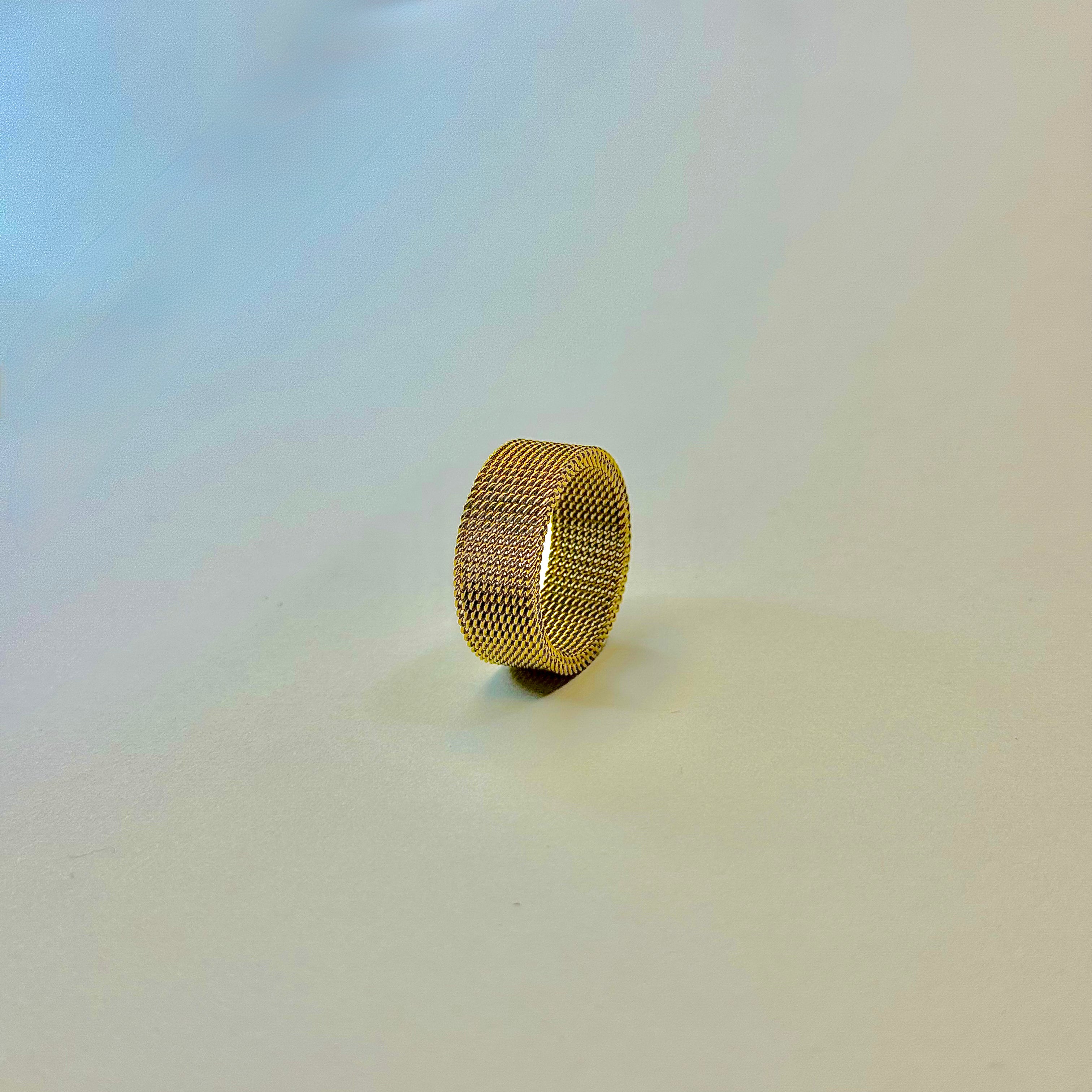 Stainless Steel gold mesh ring