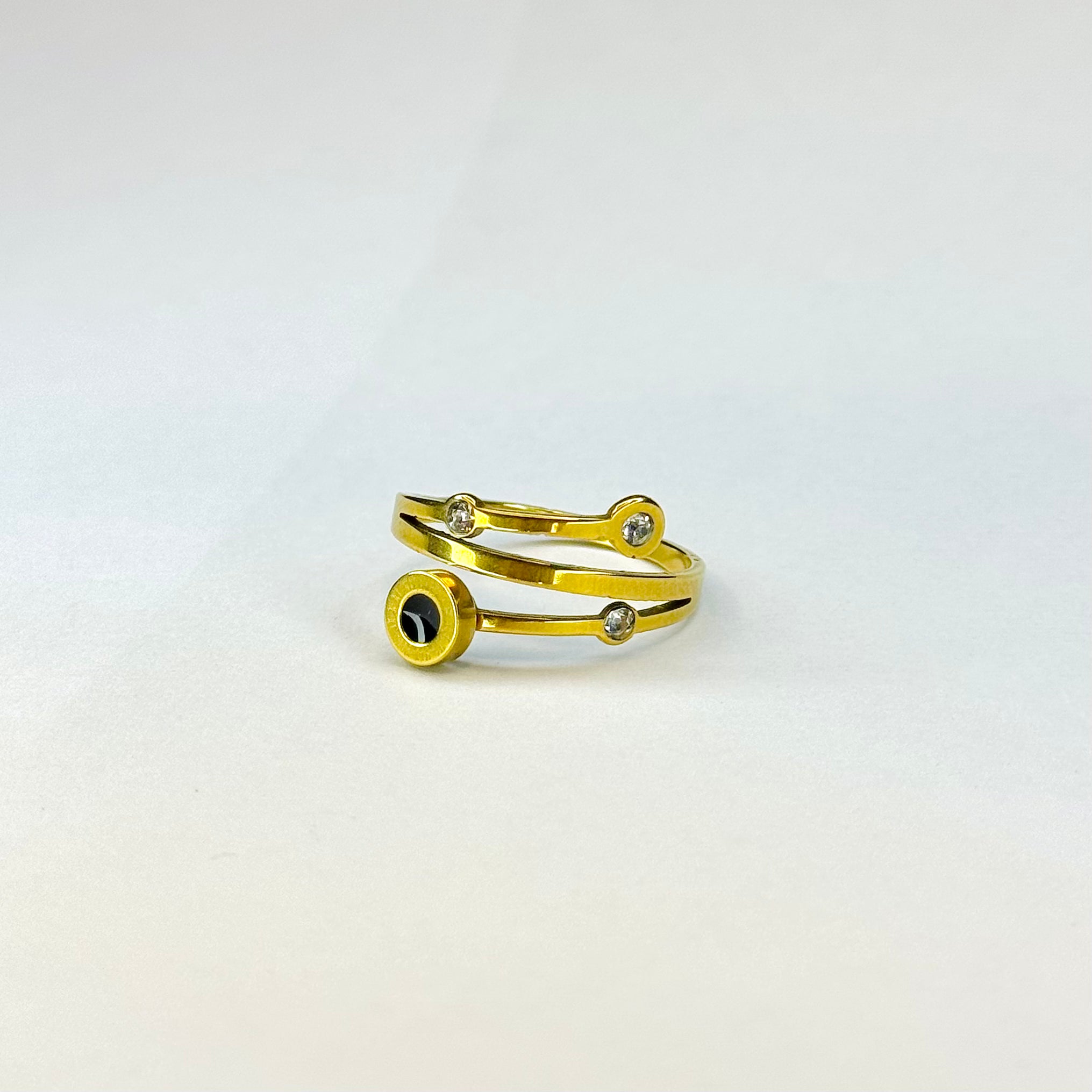 Stainless Steel Golden Roman Ring