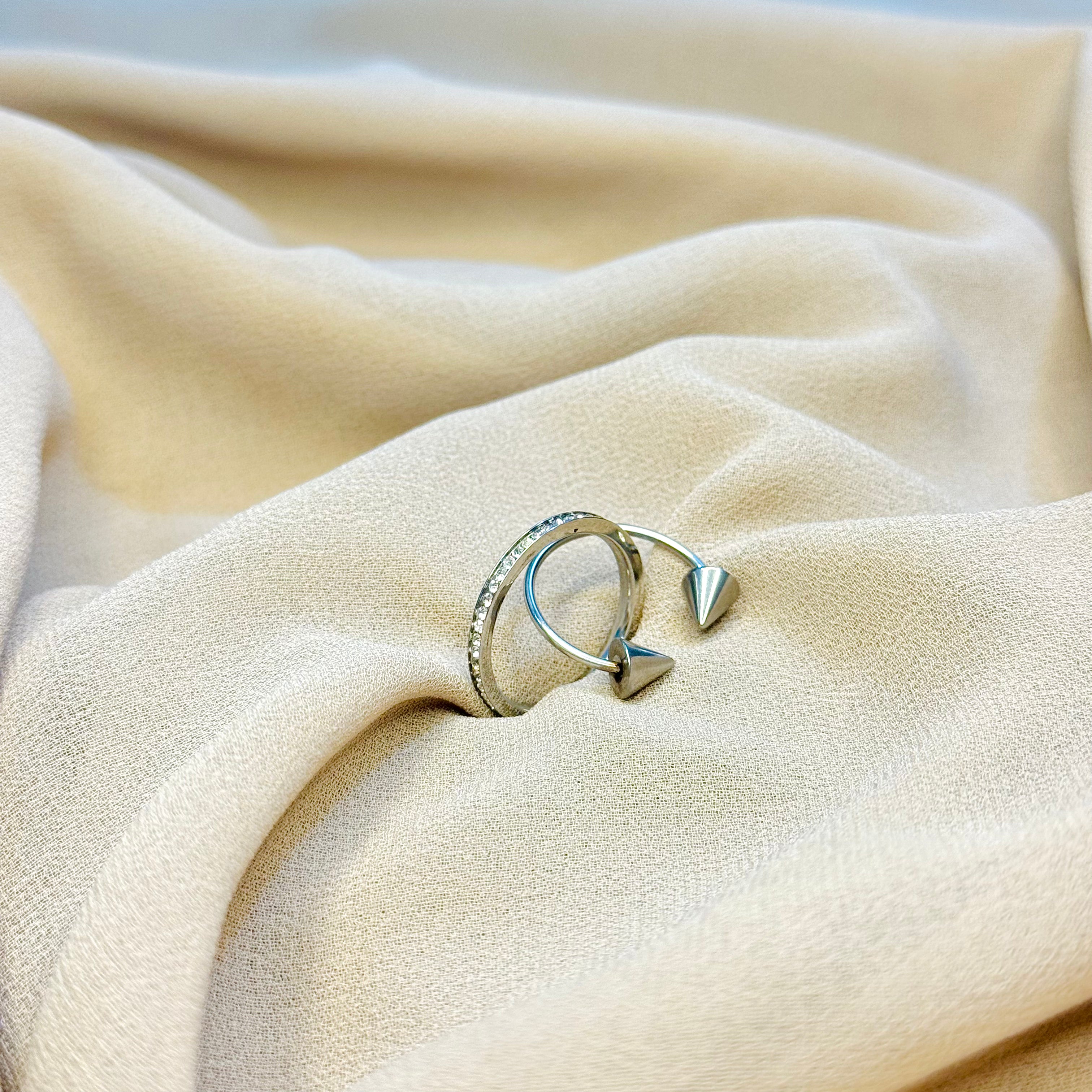 Silver Duo Ring