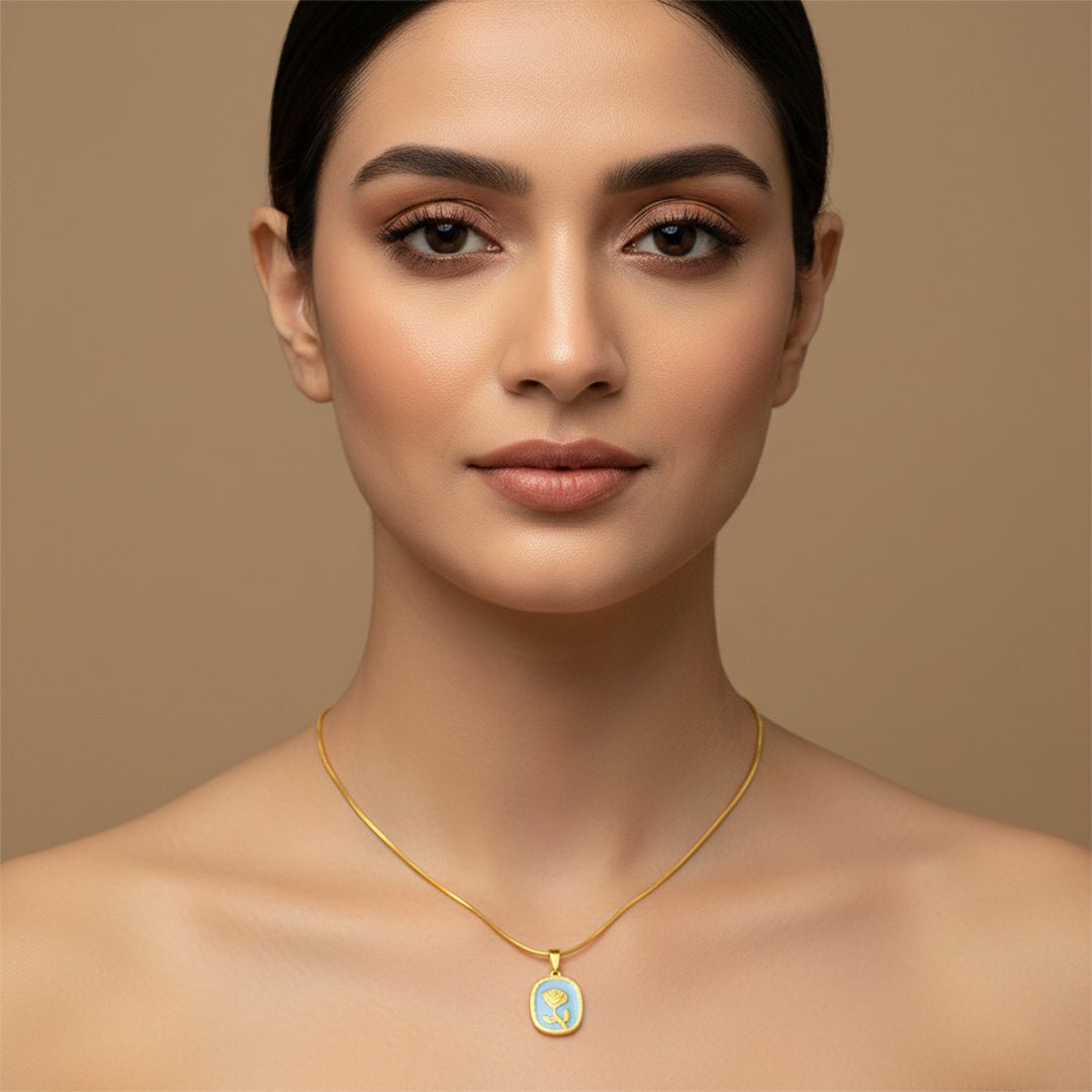 Interlocking Heart Necklace | Two - Tone Love Pendant - Iryzo