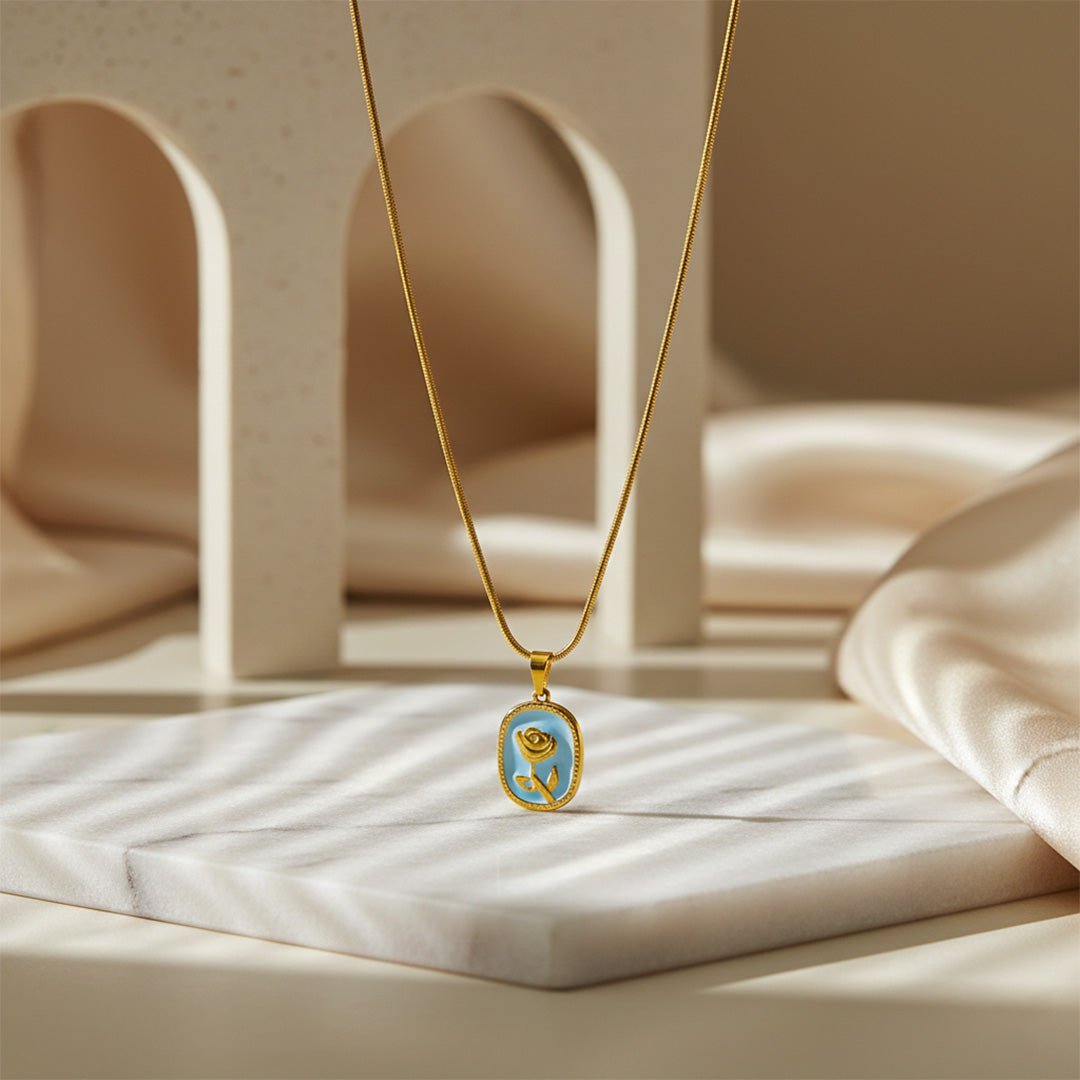 Interlocking Heart Necklace | Two - Tone Love Pendant - Iryzo