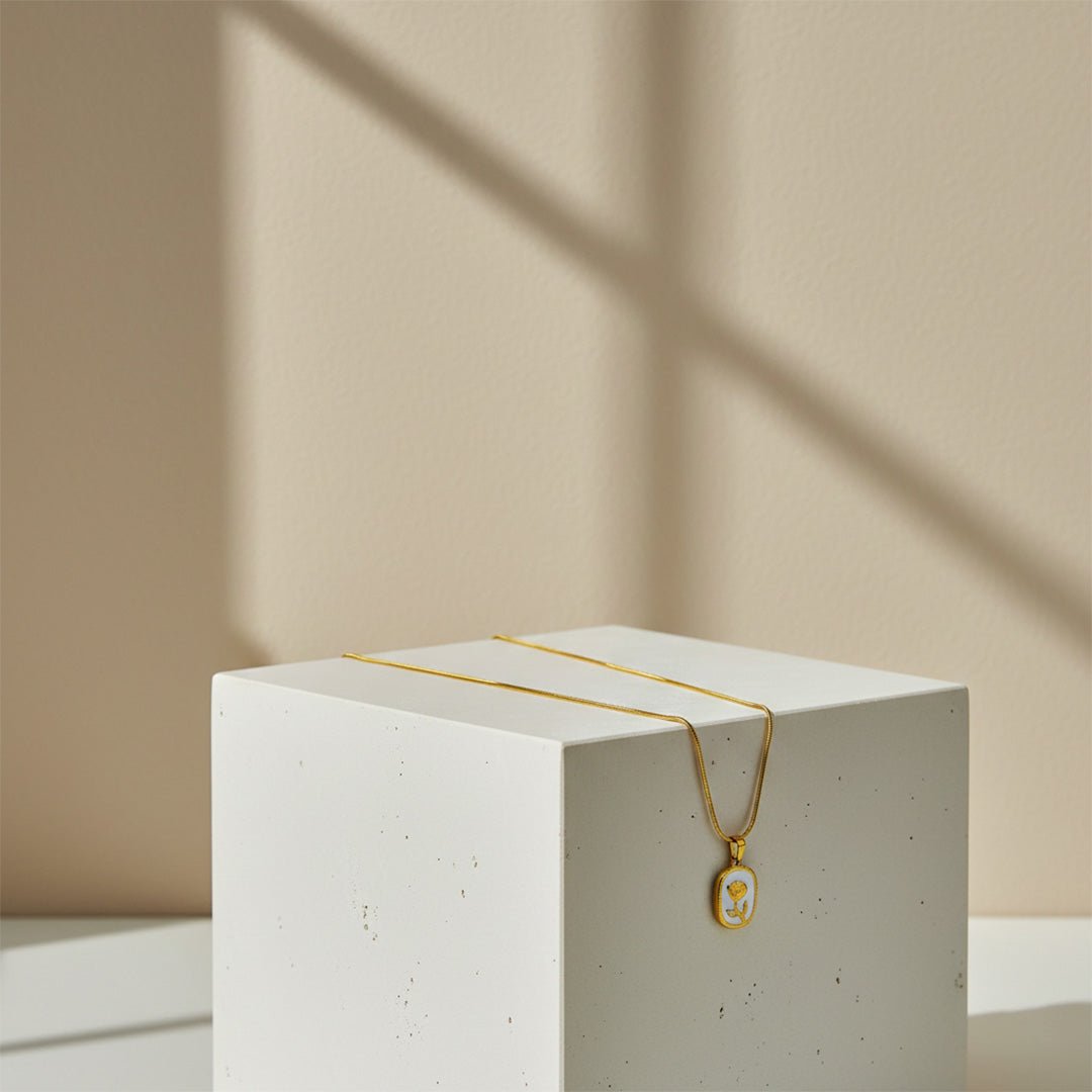 Interlocking Heart Necklace | Two - Tone Love Pendant - Iryzo