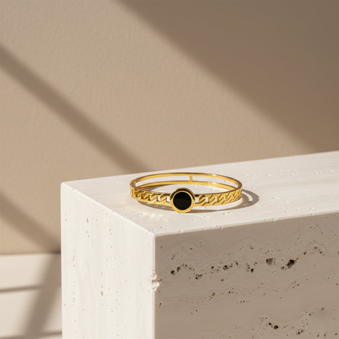 Premium Roman Numeral Cuff Bangle | 18K Gold Plated - Iryzo