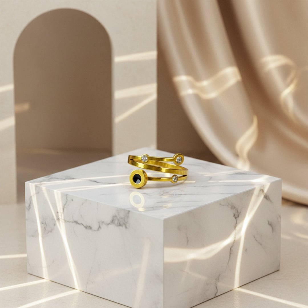 Roman Numeral Ring | Gold Statement Band - Iryzo