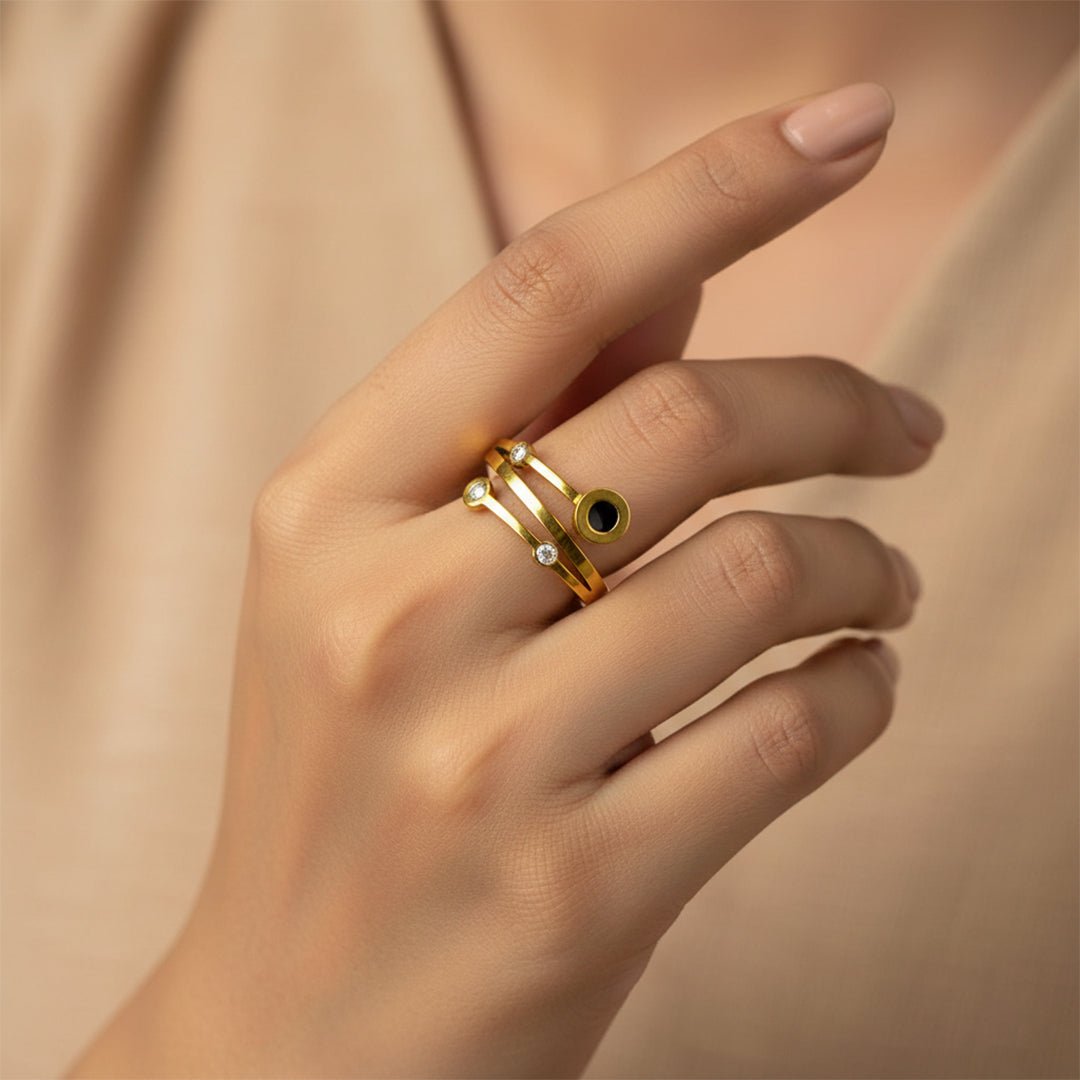 Roman Numeral Ring | Gold Statement Band - Iryzo