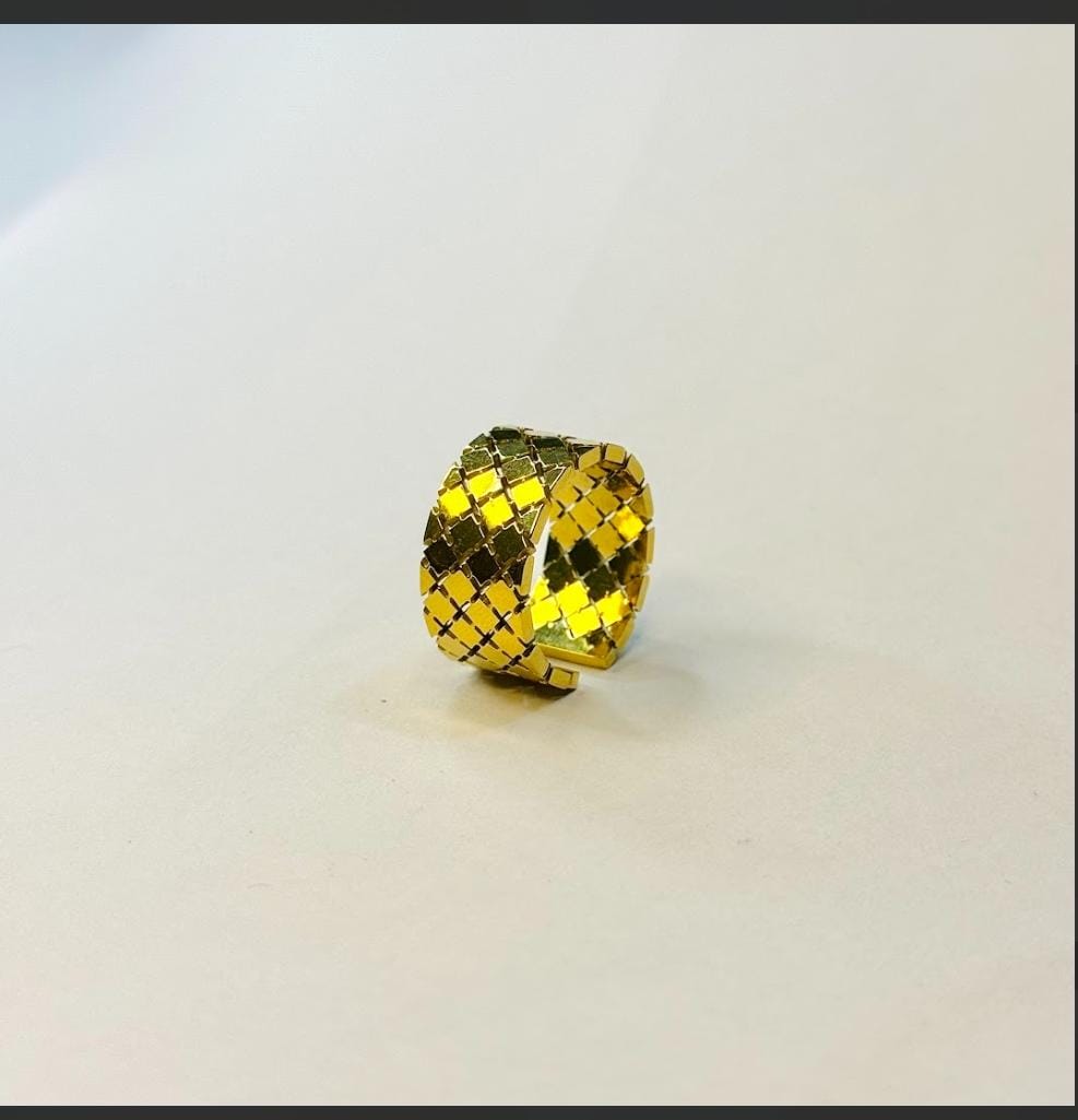 Stainless Steel gold boxes adjustable ring