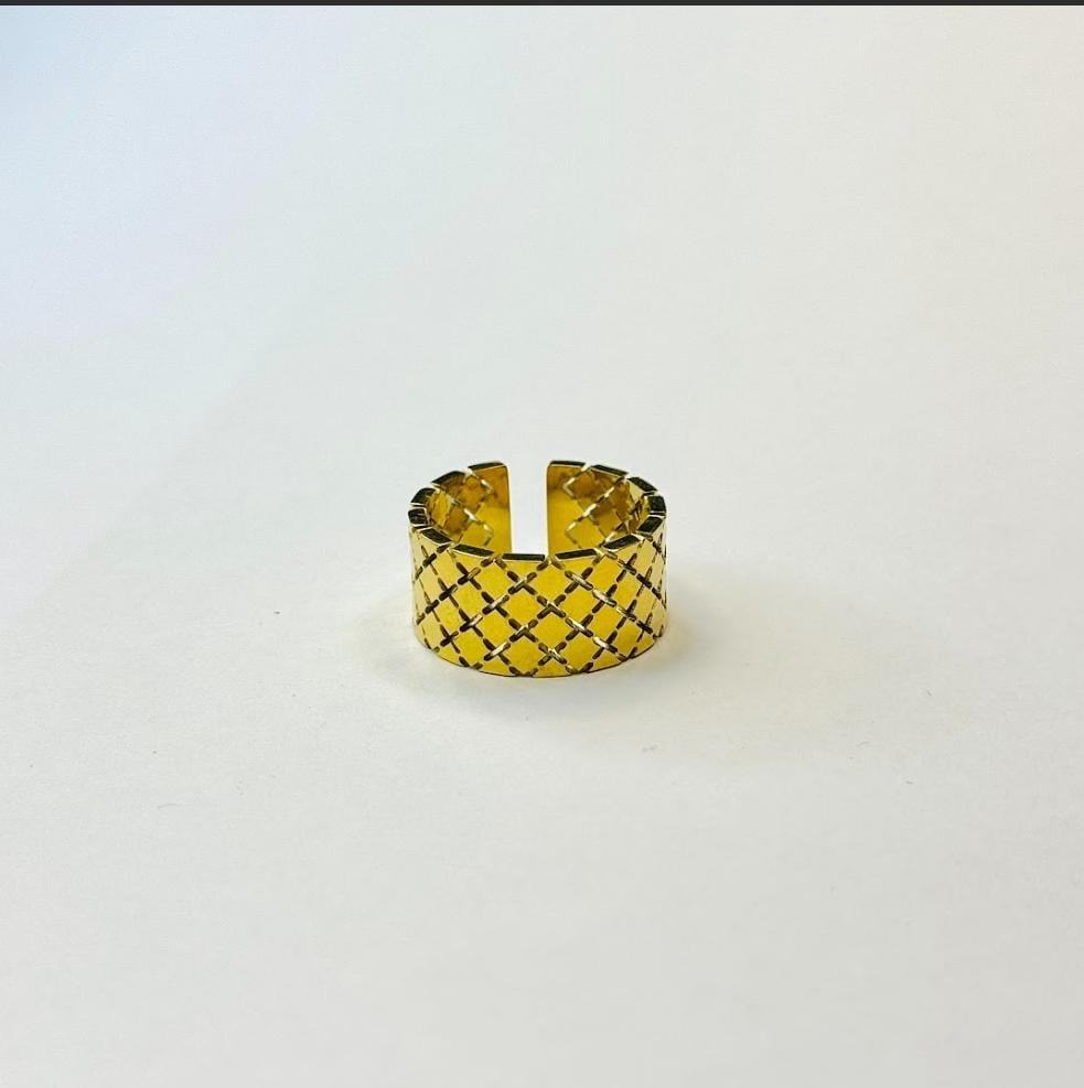 Stainless Steel gold boxes adjustable ring