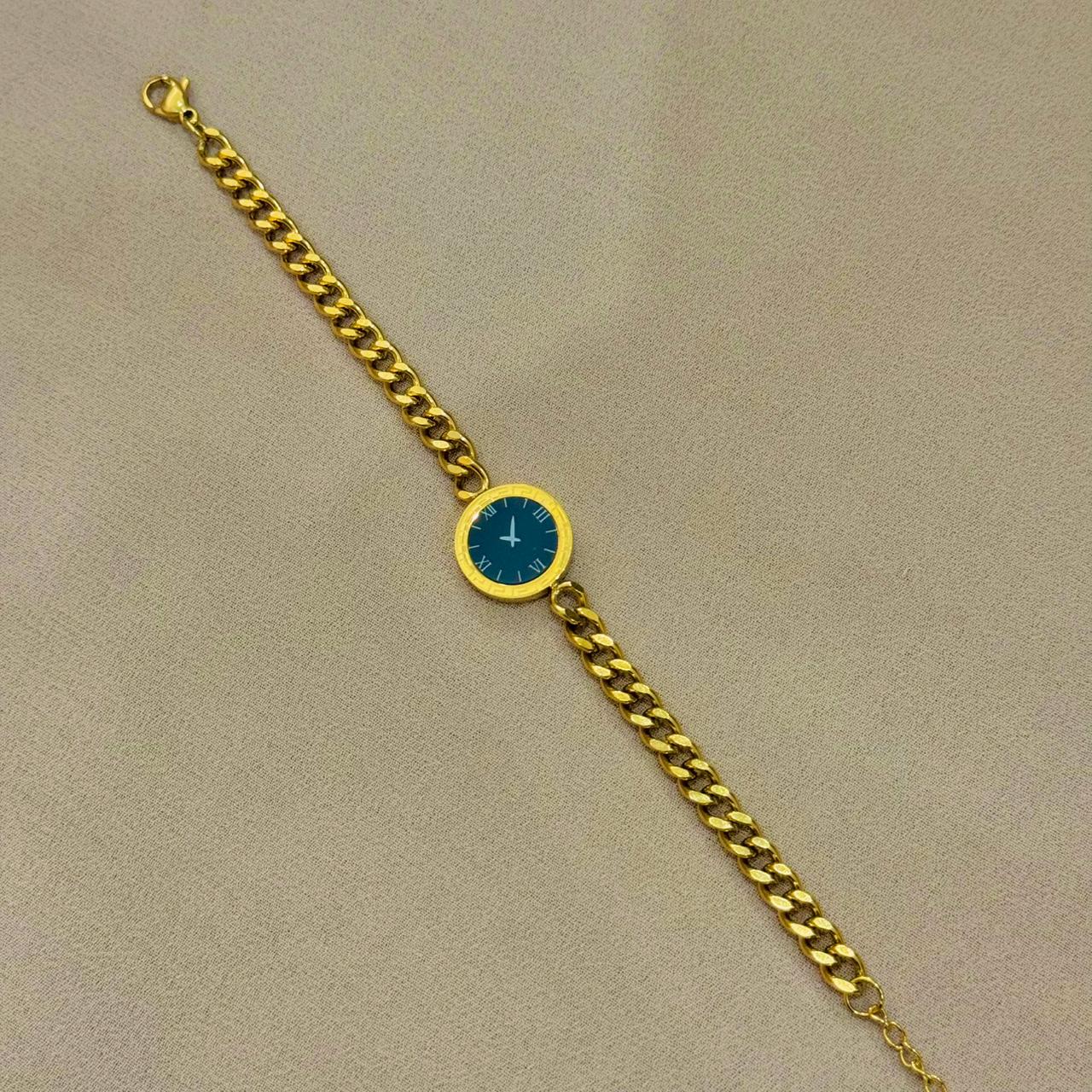 Gold Watch Link Bracelet | Chunky Statement Cuff - Iryzo